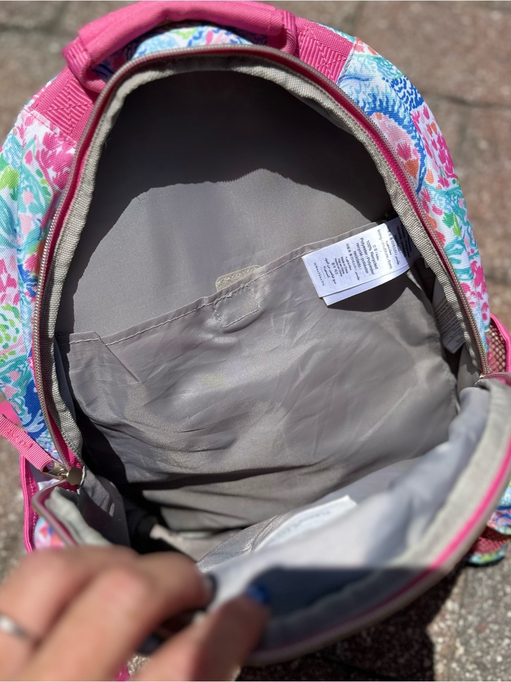 Lilly Pulitzer Kids Floral Pink Backpack - Bright Patterned School Bag - Picture 4 of 9